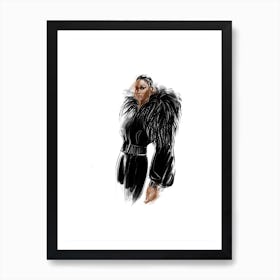 Girl In Black Art Print