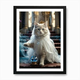 Cinderella Cat Art Print