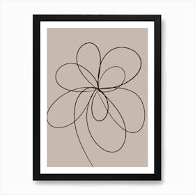 Flower line sketch Art Print