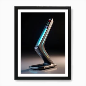 3d Computer Pointer With An Ergonomic Design Emitting A Soft Glow Click Icon With A Raised Rubberi (5) Art Print