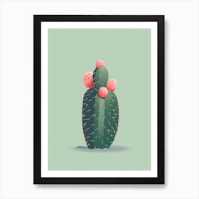 Prickly Pear Cactus Illustration 6 Art Print