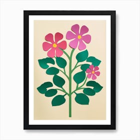 Cut Out Style Flower Art Hydrangea Art Print