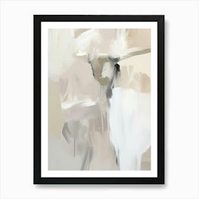 Abstract Zarte Malerei, Softe Neutrale Beige Farben Art Print