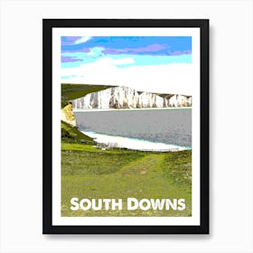 South Downs National Park Art Wall Print Art Print