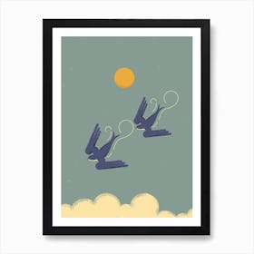 Swallows Art Print