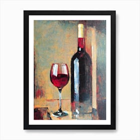 Cabernet Franc Oil Painting Cocktail Poster Art Print