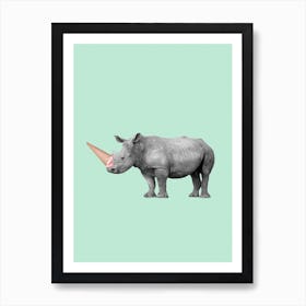 Ice Cream Rino Art Print