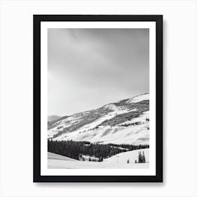 Copper Mountain, Usa Black And White Skiing Poster Art Print