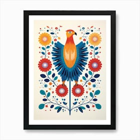 Scandinavian Bird Illustration Bald Eagle 2 Art Print