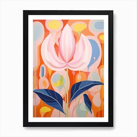 Tulip 1 Hilma Af Klint Inspired Pastel Flower Painting Art Print