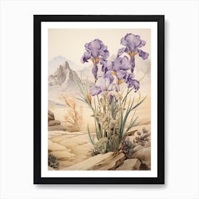 Japanese Iris Victorian Style 2 Art Print