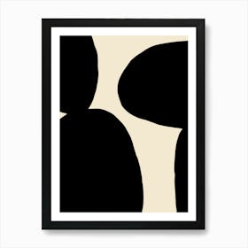 Black And White Abstract Painting 5 Art Print