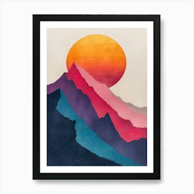 Sunset Mountain 1 Art Print