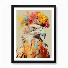 Bird With A Flower Crown Golden Eagle 3 Art Print