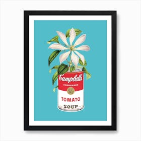 Campbells And Flowers Art Print