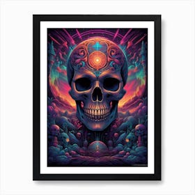 Skull Of Psychedelia Art Print