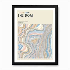 The Dom Switzerland Topographic Contour Map Art Print