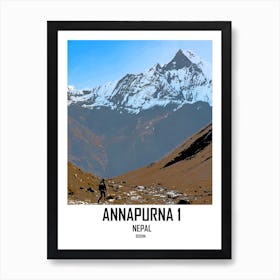 Annapurna, Mountain, Himalayas, Nepal, Art, Climbing, Nature, Wall Print Art Print