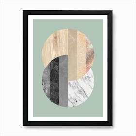 Collage geometric textures 3 Art Print