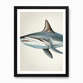 Great White 2 Shark Vintage Art Print