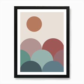 Sun And Circles Art Print