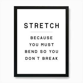 Stretch Gym Art Print