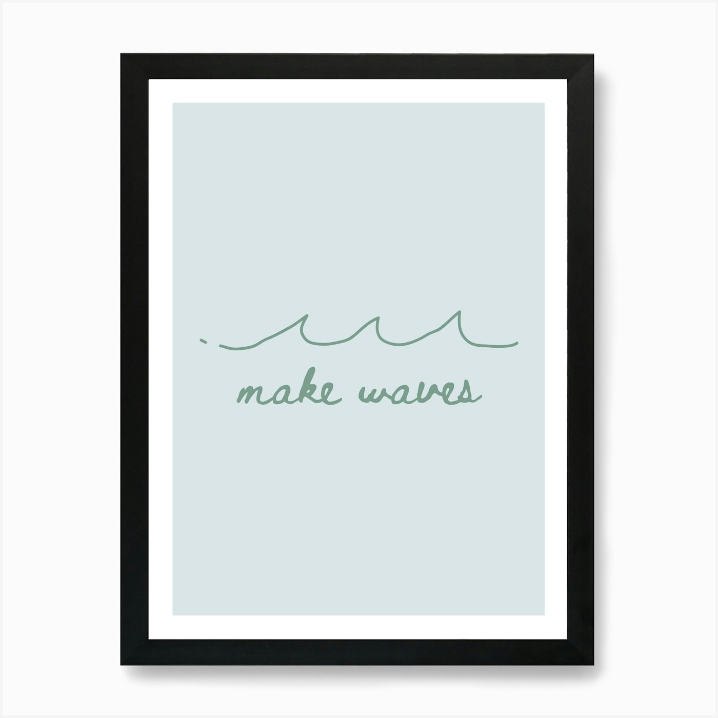 Make Waves Beachy Art Print Framed Wall Art Poster Canvas Print Picture