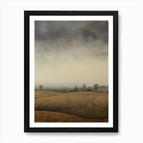 Autumn Farm Landscape Painting Art Print