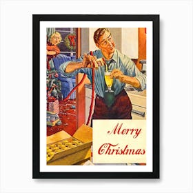 I Hope My Wife Didn't See This, Funny Christmas Commercial Art Print