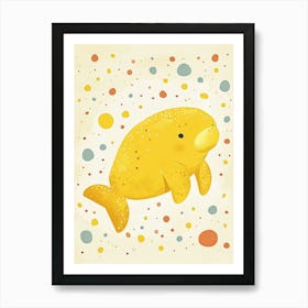 Yellow Manatee 1 Art Print