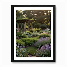 Garden At Dusk 1 Art Print