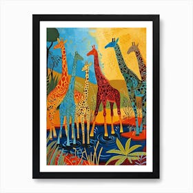 Giraffe Earth Tones 2 Poster