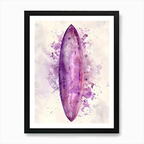 Purple Surfboard Canvas Print Art Print