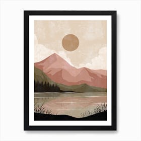 Sunset In The Mountains 18 Art Print