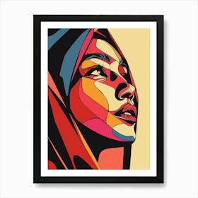 Portrait Of A Muslim Woman Art Print