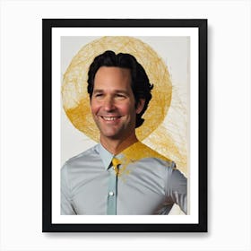 Paul Rudd Retro Collage Movies Art Print