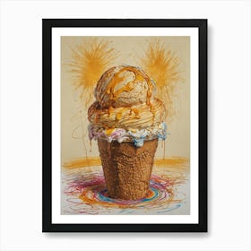 Ice Cream Cone 20 Art Print