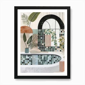 Shabby Chic Bathroom 1 Art Print