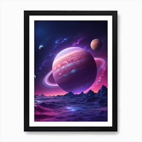 Planets In Space Print Art Print