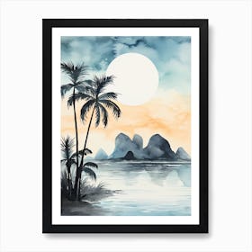 Watercolour Of El Nido   Palawan Philippines 0 Art Print