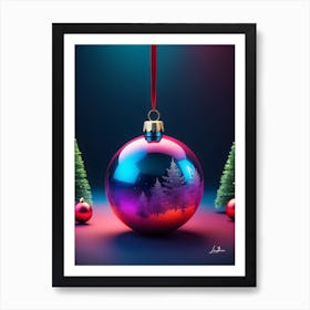 Modern Christmas Ball Art Print