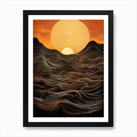 Sunset Over The Ocean 19 Art Print