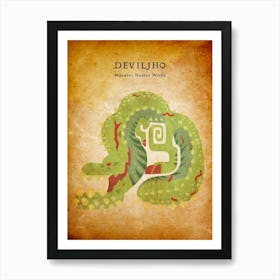 Deviljho Vintage Art Print