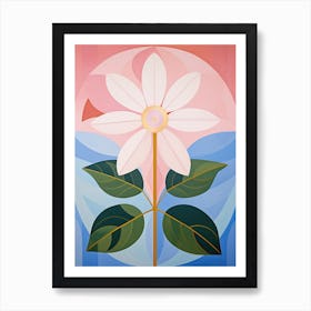 Daisy 1 Hilma Af Klint Inspired Pastel Flower Painting Art Print
