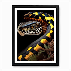 Black Tailed Rattlesnake Vibrant Art Print