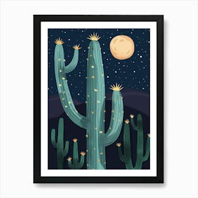 Queen Of The Night Cactus Minimalist 4 Art Print