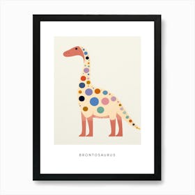 Nursery Dinosaur Art Brontosaurus Poster Art Print