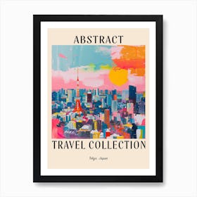 Abstract Travel Collection Poster Tokyo Japan 9 Art Print