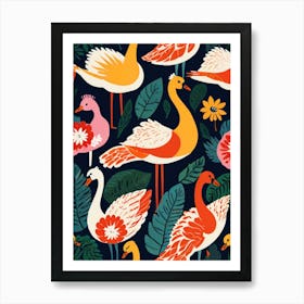 Flamingos 1 Art Print