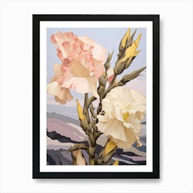 Gladiolus 4 Flower Painting Art Print